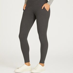 NWT Max & Mia Ladies’ French Terry Legging with Pockets – Size Small – Charcoal